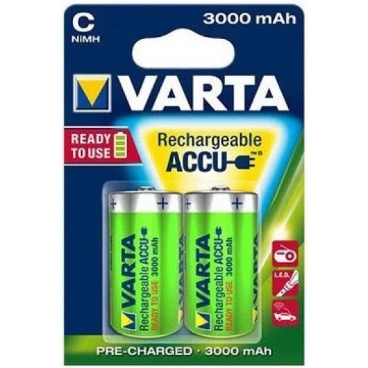 Аккумул. VARTA (56714) Rechargeable accu C 3000mAh BLU 2 NI-MN (READY 2 USE)