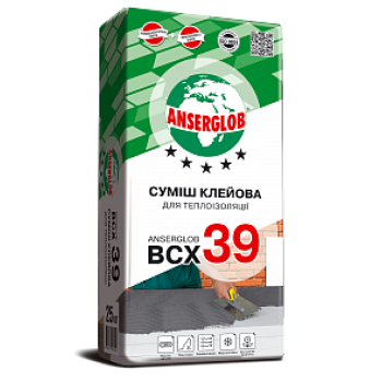  Смесь клеевая для теплоизоляции ANSERGLOB BCX 39, 25 кг